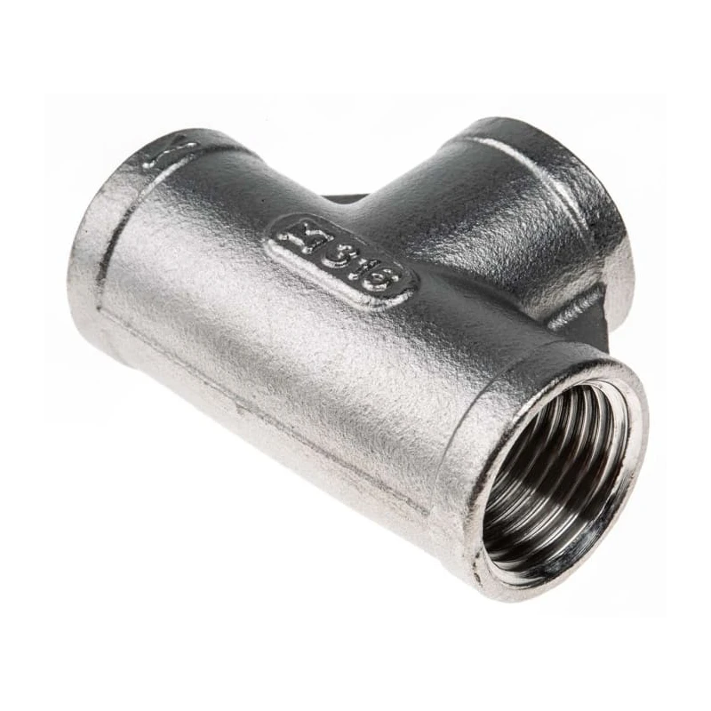 RS PRO Stainless Steel Pipe Fitting Tee Circular 1/2 in Female G Threaded x 1/2 in Female G Threaded x 1/2 in 499-2981