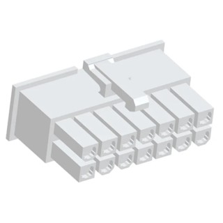 TE Connectivity VAL-U-LOK Female Connector Housing 14 Way 2 Row 4.2 mm Pitch Panel Mount Straight 1-2296205-4