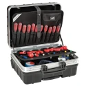 GT Line 2 Drawer Plastic Wheeled Tool Case with Aluminium Handle 465mm Length 255mm Width 352mm Height ATOMIK WH PTS