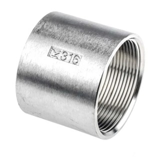 RS PRO Stainless Steel Pipe Fitting Straight Socket Female G Threaded 2 in x Female G Threaded 2 in 499-3164