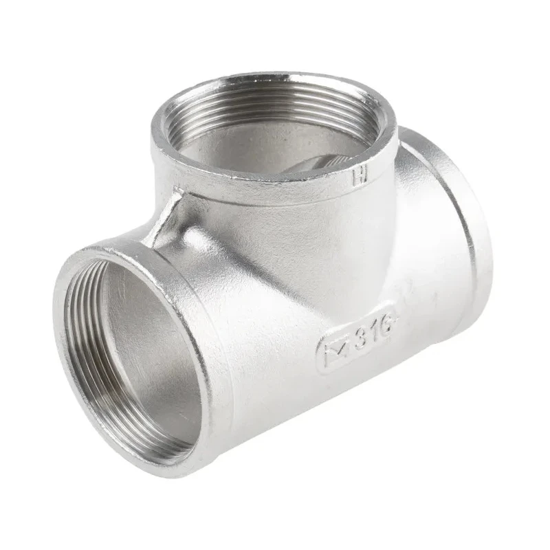 RS PRO Stainless Steel Pipe Fitting, Tee Circular Tee, Female G Threaded 2 in x 2 in x 2 in 499-3209