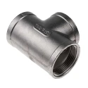 RS PRO Stainless Steel Pipe Fitting Tee Circular Tee Female G Threaded 1-1/2 in x Female G Threaded 1-1/2 in x 499-3120