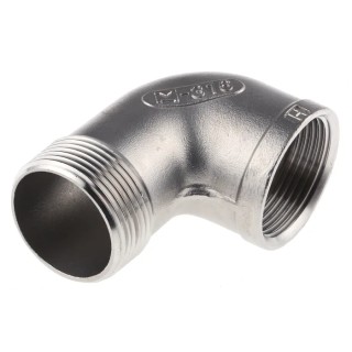 RS PRO Stainless Steel Pipe Fitting 90° Circular Elbow Female G Threaded 1-1/4 in x Male R Threaded 1-1/4 in 499-3350