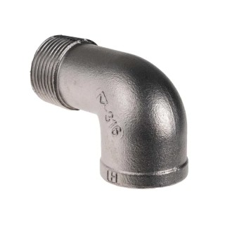 RS PRO Stainless Steel Pipe Fitting 90° Circular Elbow Female Threaded 1 in x Male Threaded 1 in 499-3344