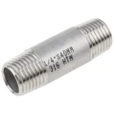 RS PRO Stainless Steel Pipe Fitting Straight Circular Nipple Male Threaded 1/4 in x Male Threaded 1/4 in 499-3221