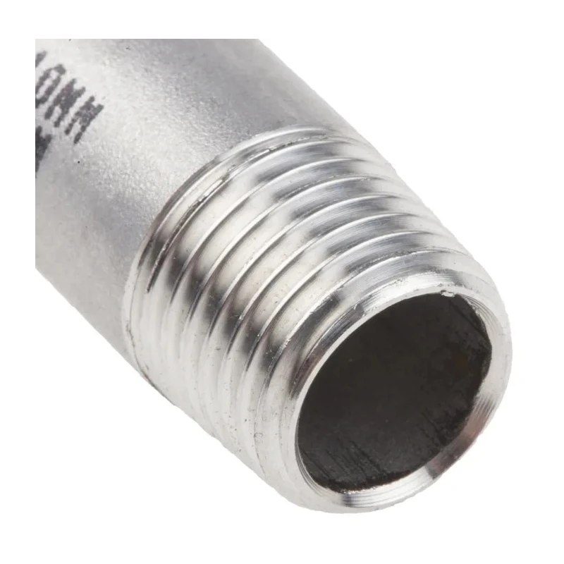 RS PRO Stainless Steel Pipe Fitting Straight Circular Nipple Male Threaded 1/4 in x Male Threaded 1/4 in 499-3221