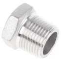 RS PRO Stainless Steel Pipe Fitting Hexagon Plug Male Threaded 3/8 in 316 Stainless Steel 150 lbs 499-3401