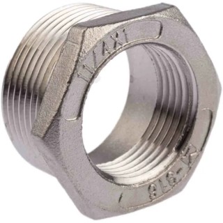 RS PRO Stainless Steel Pipe Fitting Straight Hexagon Bush Male Threaded 1-1/4 in x Female G Threaded 1 in 499-3574
