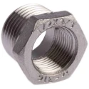 RS PRO Stainless Steel Pipe Fitting Straight Hexagon Bush Male Threaded 1/2 in x Female G Threaded 3/8 in 499-3445
