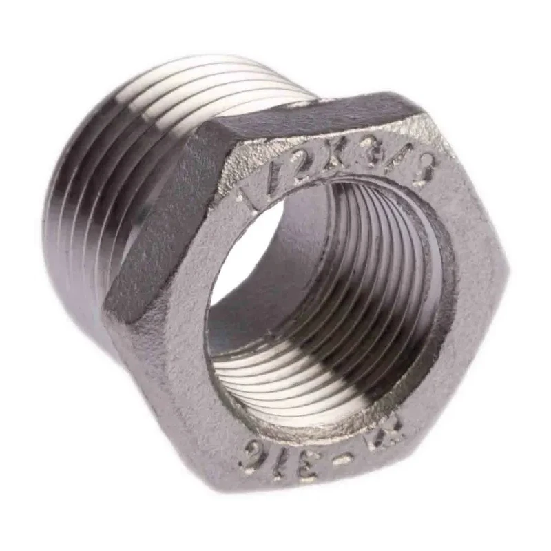 RS PRO Stainless Steel Pipe Fitting Straight Hexagon Bush Male Threaded 1/2 in x Female G Threaded 3/8 in 499-3445