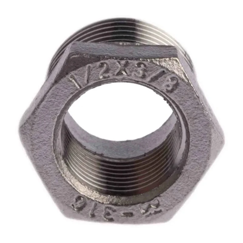 RS PRO Stainless Steel Pipe Fitting Straight Hexagon Bush Male Threaded 1/2 in x Female G Threaded 3/8 in 499-3445