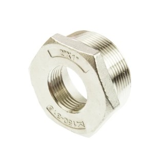 RS PRO Stainless Steel Pipe Fitting, Straight Hexagon Bush, Male Threaded 2 in x Female G Threaded 1 in 499-3631