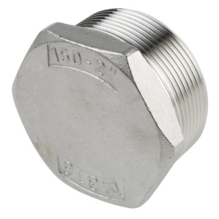 RS PRO Stainless Steel Pipe Fitting Straight Hexagon Plug Male Threaded 2 in 499-3675