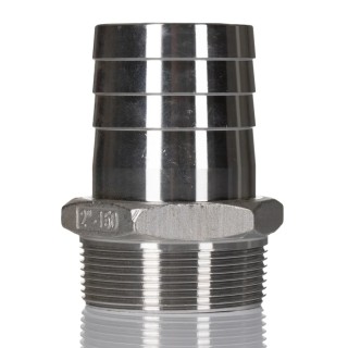 RS PRO Stainless Steel Pipe Fitting Straight Hexagon Nipple Male Threaded 2 in x Male Threaded 51.5 mm 499-3805