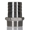RS PRO Stainless Steel Pipe Fitting Straight Hexagon Nipple Male Threaded 2 in x Male Threaded 51.5 mm 499-3805