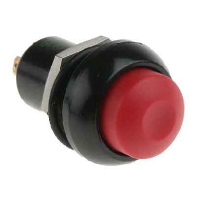 APEM IP Series Latching Push Button Switch, Panel Mount, Red Actuator, IP67, 12.9 mm Cutout, 24 V DC, 125 V AC IPR1SAD6104