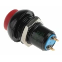 APEM IP Series Latching Push Button Switch, Panel Mount, Red Actuator, IP67, 12.9 mm Cutout, 24 V DC, 125 V AC IPR1SAD6104