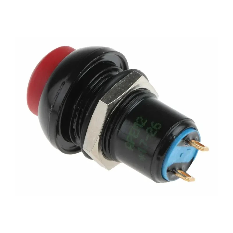 APEM IP Series Latching Push Button Switch, Panel Mount, Red Actuator, IP67, 12.9 mm Cutout, 24 V DC, 125 V AC IPR1SAD6104