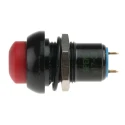 APEM IP Series Latching Push Button Switch, Panel Mount, Red Actuator, IP67, 12.9 mm Cutout, 24 V DC, 125 V AC IPR1SAD6104