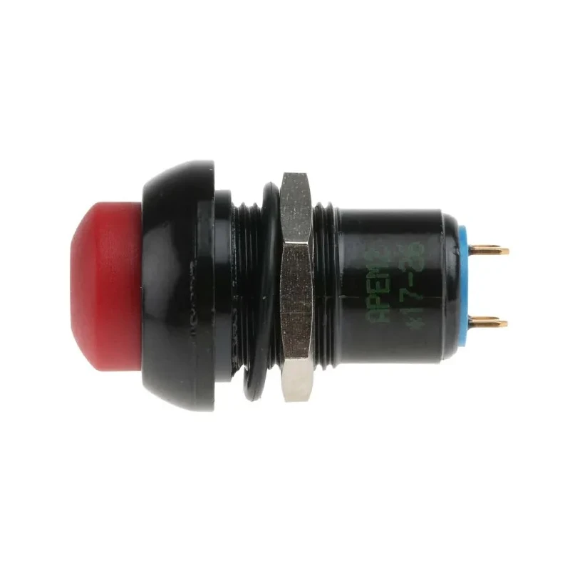 APEM IP Series Latching Push Button Switch, Panel Mount, Red Actuator, IP67, 12.9 mm Cutout, 24 V DC, 125 V AC IPR1SAD6104