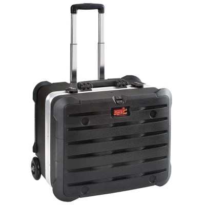 GT Line 2 Drawer Plastic Wheeled Tool Case with Key Lock 470 mm x 320 mm x 390 mm ROCK TURTLE PEL