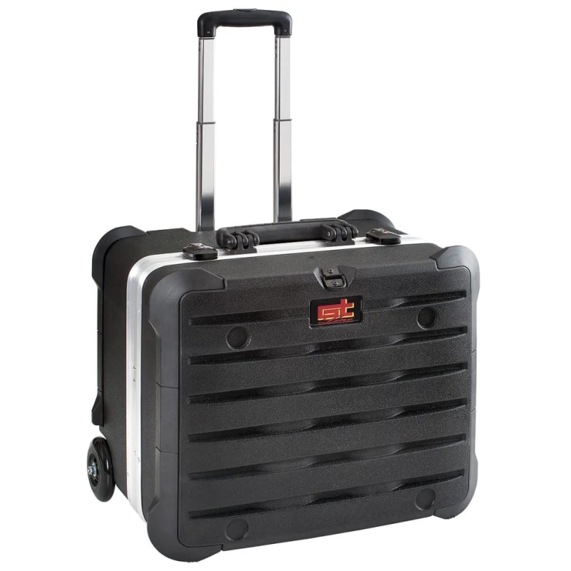 GT Line 2 Drawer Plastic Wheeled Tool Case with Key Lock 470 mm x 320 mm x 390 mm ROCK TURTLE PEL