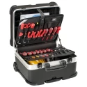 GT Line 2 Drawer Plastic Wheeled Tool Case with Key Lock 470 mm x 320 mm x 390 mm ROCK TURTLE PEL