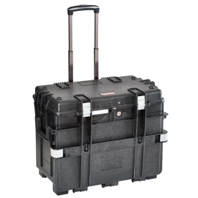 GT Line 4 Drawer Wheeled Plastic Tool Trolley with Telescopic Handle, Silent Wheels AI1.KT01