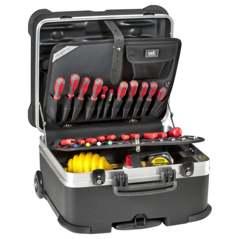 GT Line 2 Drawer Plastic Tool Case Wheeled 390 mm x 470 mm x 320 mm ROCK TURTLE PTS