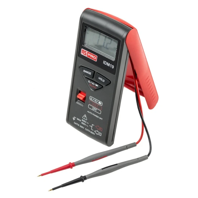 RS PRO Handheld Multimeter 600V AC LCD Display 70h Battery Life 125mm x 60mm x 24mm 123-1803