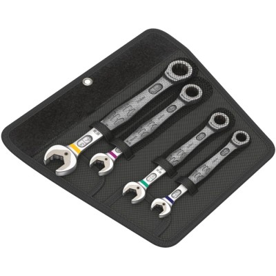 Wera 4-Piece Imperial Ratcheting Combination Spanner Set 7/16 to 3/4 in Chrome Molybdenum Steel 05073295001