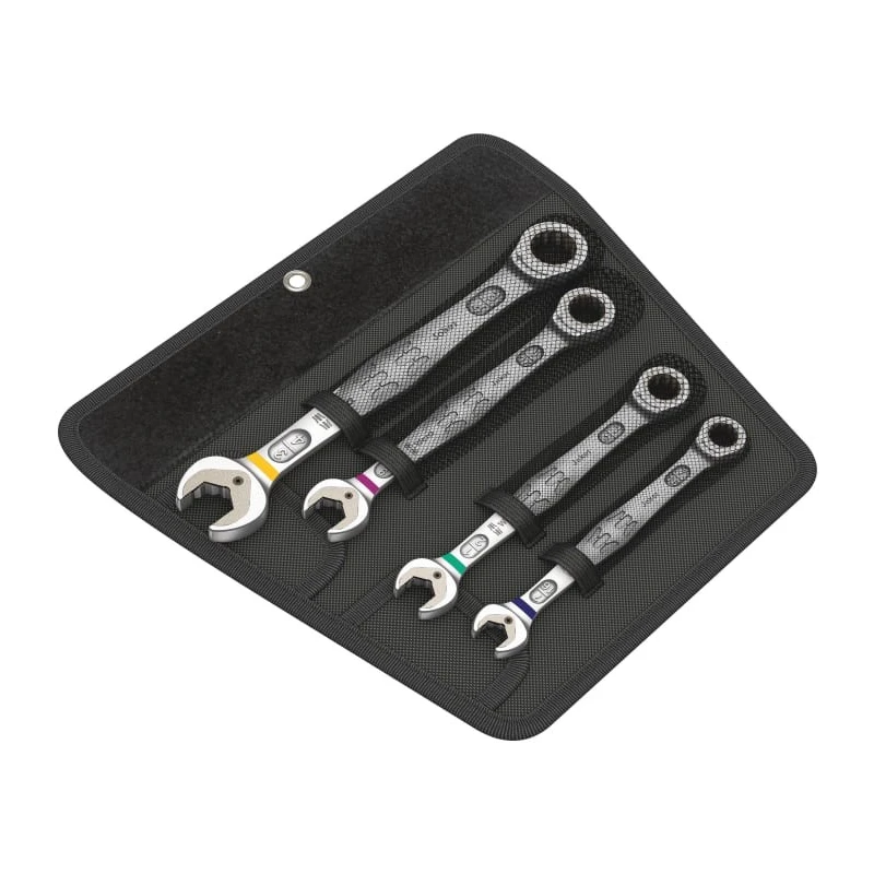 Wera 4-Piece Imperial Ratcheting Combination Spanner Set 7/16 to 3/4 in Chrome Molybdenum Steel 05073295001