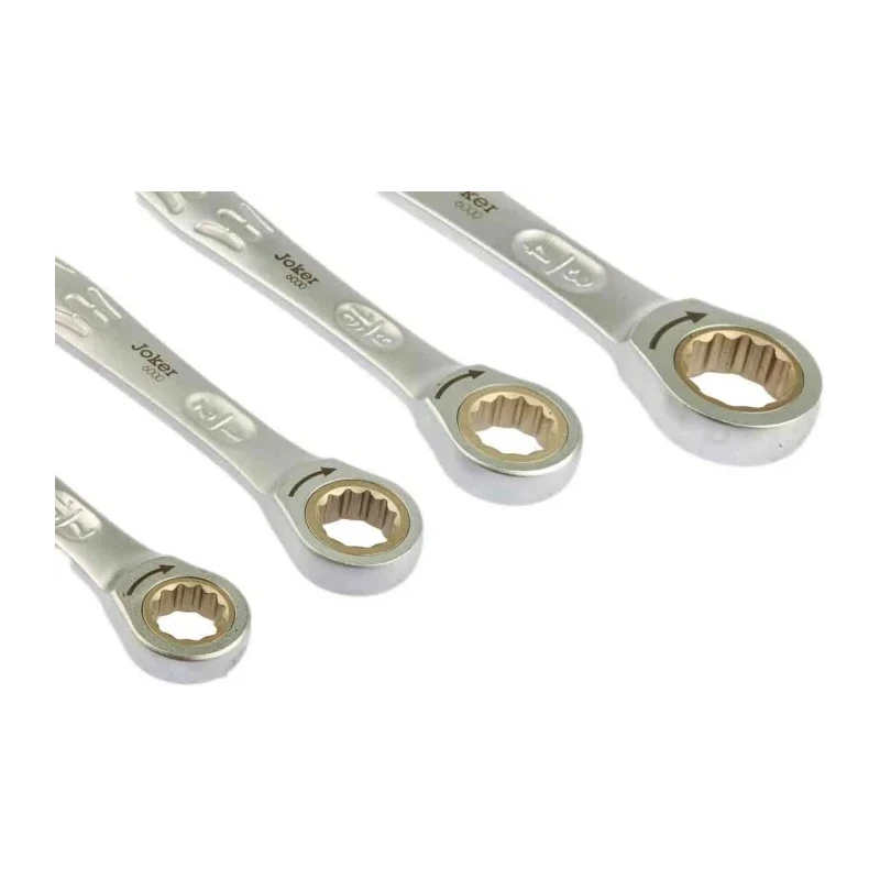 Wera 4-Piece Imperial Ratcheting Combination Spanner Set 7/16 to 3/4 in Chrome Molybdenum Steel 05073295001