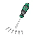 Wera Hex, Phillips, Pozidriv, Slotted Screwdriver Bit Set, Stainless Steel, 1/4 in Drive, 25 mm Length, 6 Pieces 05073240001