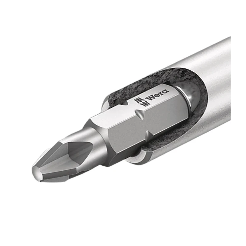 Wera Hex, Phillips, Pozidriv, Slotted Screwdriver Bit Set, Stainless Steel, 1/4 in Drive, 25 mm Length, 6 Pieces 05073240001
