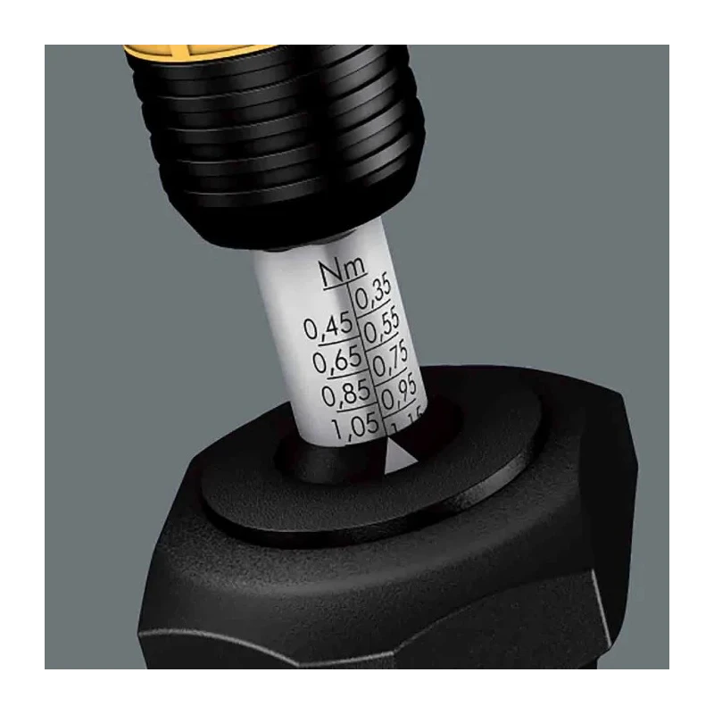 Wera Adjustable Torque Screwdriver 0.1 To 0.34 Nm 1/4 in Drive ESD Safe ±6% Accuracy 05074780001