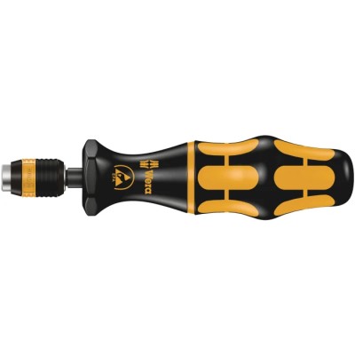 Wera Pre-Settable Torque Screwdriver, 1.2 Nm Torque Range, 1/4 in Drive, ESD Safe, ±6 % Accuracy 05074842001