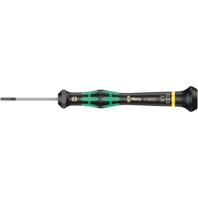 Wera Precision Screwdriver, Insulated, 40 mm Blade, 137 mm Overall Length, Ergonomic Grip, Model 05118002001