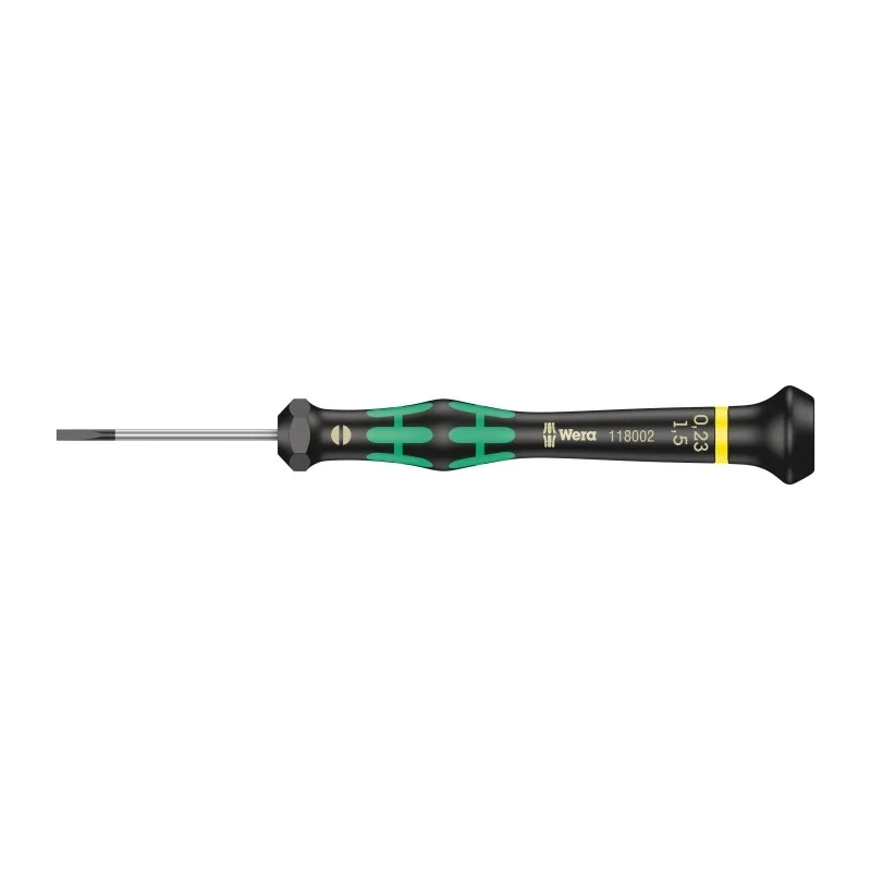 Wera Precision Screwdriver, Insulated, 40 mm Blade, 137 mm Overall Length, Ergonomic Grip, Model 05118002001