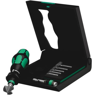 Wera High Speed Steel Countersink Drill Bit Set 3 Flute(s) 90°, 8 Pieces 1/4-inch Drive 153mm Overall Length 05104650001
