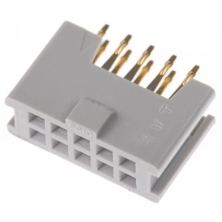 3M 8500 Series Straight Through Hole PCB Socket, 10-Contact, 2 Row, 2.54 mm Pitch, Solder Termination 8510-4500PL