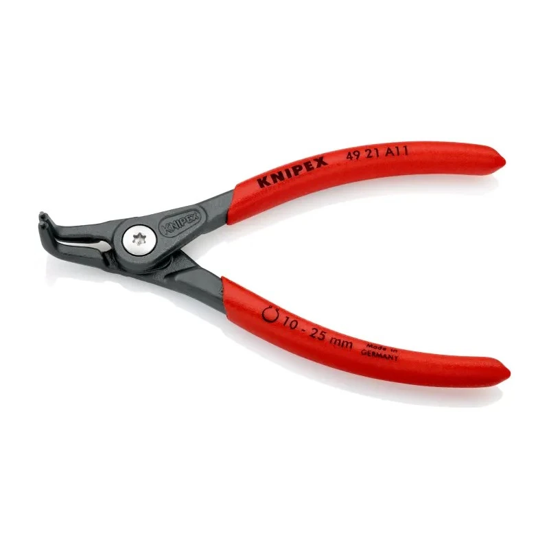Knipex Precision Circlip Plier, Angled Jaw, 130mm Overall, Non-Slip Plastic Handle, Electric Steel Chrome Vanadium 49 21 A11