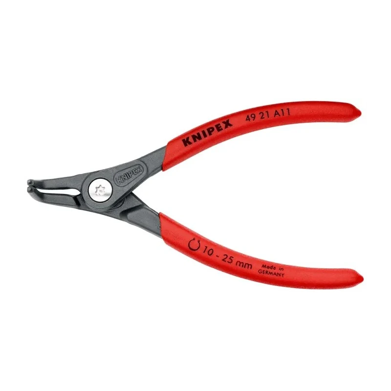 Knipex Precision Circlip Plier, Angled Jaw, 130mm Overall, Non-Slip Plastic Handle, Electric Steel Chrome Vanadium 49 21 A11