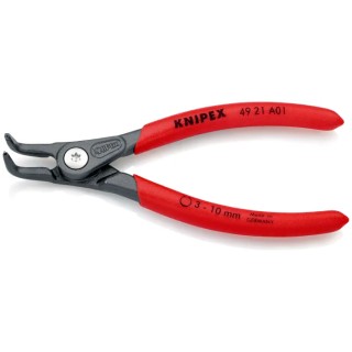 Knipex Precision Circlip Plier 1-Piece, Plastic Coated Non-Slip Handle, Chrome Vanadium Steel, 130mm Overall 49 21 A01