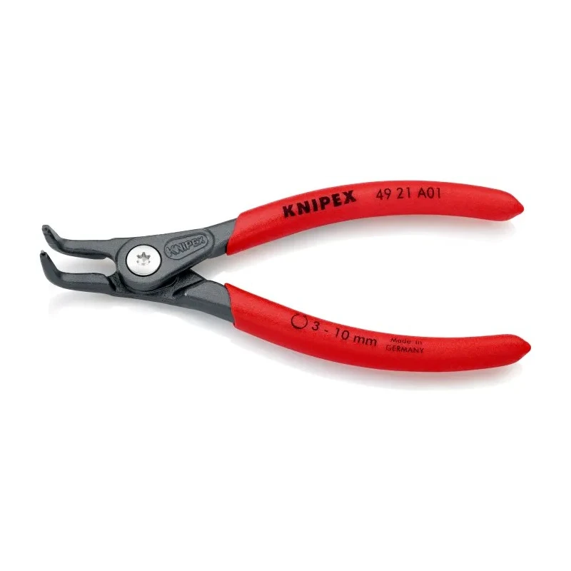 Knipex Precision Circlip Plier 1-Piece, Plastic Coated Non-Slip Handle, Chrome Vanadium Steel, 130mm Overall 49 21 A01