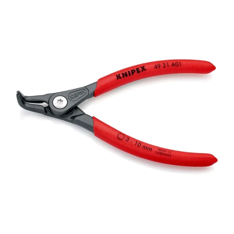 Knipex Precision Circlip Plier 1-Piece, Plastic Coated Non-Slip Handle, Chrome Vanadium Steel, 130mm Overall 49 21 A01