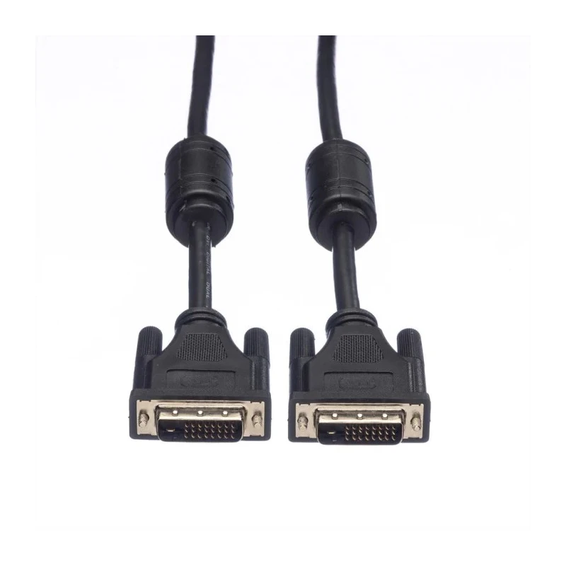 Roline Male DVI-D Dual Link to Male DVI-D Cable 3 m Polyvinyl Chloride Jacket Black 11.04.5535-20