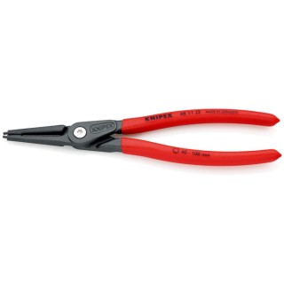 Knipex Precision 1-Piece Inner Circlip Plier Plastic Coated Non-Slip Handle Grey Finish 225mm Length 40 to 100 mm 48 11 J3