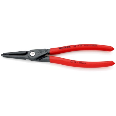 Knipex Precision 1-Piece Inner Circlip Plier Plastic Coated Non-Slip Handle Grey Finish 225mm Length 40 to 100 mm 48 11 J3