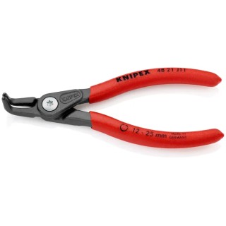 Knipex 1-Piece External Circlip Plier, 130mm Overall Length, Polished Finish, Chrome Vanadium Steel 48 21 J11